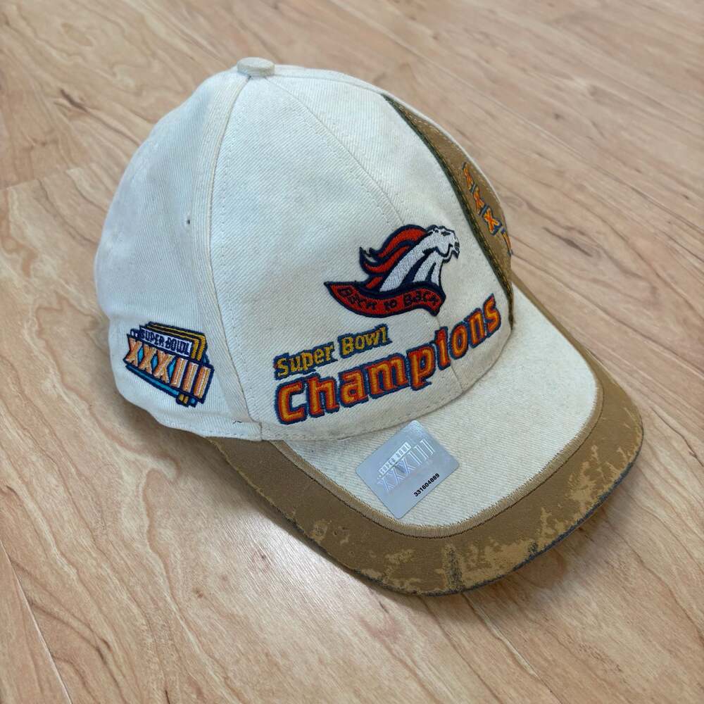 Vintage Broncos Super Bowl XXXIII Back to Back Champions Logo 7 Baseball Cap